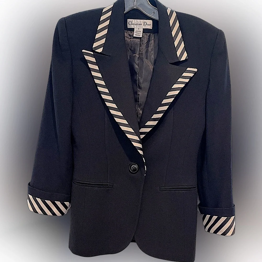 Vintage Christian Dior black 90s blazer